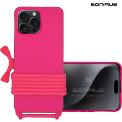 Sonique Carryhang Back Cover Fuchsia (iPhone 15 Pro Max)