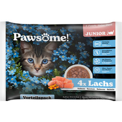 Pawsome Junior with Salmon in Sause 4x85gr