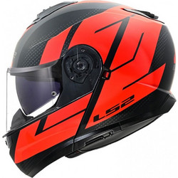 LS2 FF908 Strobe II Matt Black Red Κράνος Μηχανής Crossover / Modular 1550gr
