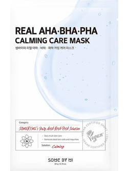 Some By Mi Real AHA BHA PHA Sheet Μάσκα Προσώπου για Ενυδάτωση Καθαρισμό & Καταπράυνση 20gr