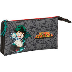 Safta My Hero Academia Κασετίνα με 3 Θήκες Μαύρη 822407744