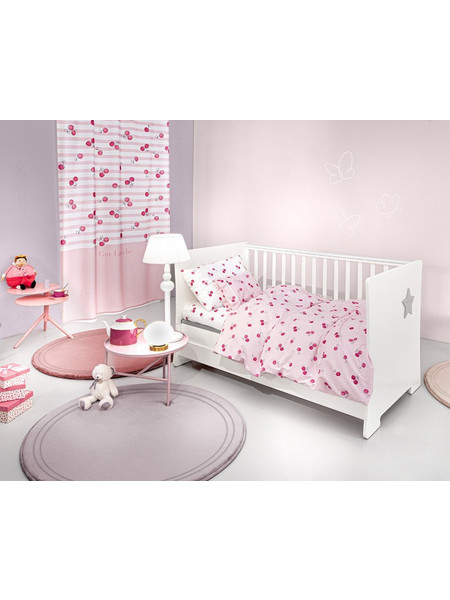 Guy Laroche Cherries Σετ Βρεφικά Σεντόνια Κούνιας Βαμβακερά 115x170 Pink
