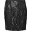 Vero Moda Μίνι Φούστα με Παγιέτες Ψηλόμεση Pencil Μαύρη 10317123