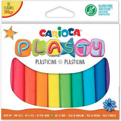 Carioca Plasteline Plasty 10 Χρώματα 6τμχ