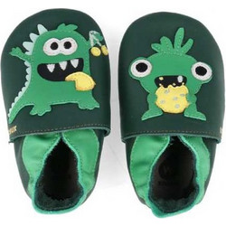 Bobux Monster Βρεφικά Slip Ons Αγκαλιάς Πράσινο 1224-173-18