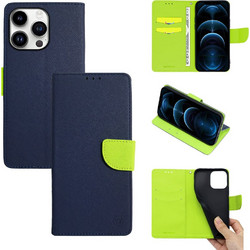 Sonique Trend Wallet Navy Blue / Lime (iPhone 14 Pro)