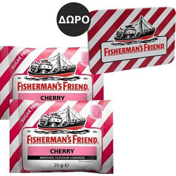 Fisherman's Friend Καραμέλες για Πονόλαιμο Κεράσι 2x25gr + Μεταλλικό Κουτί Αποθήκευσης