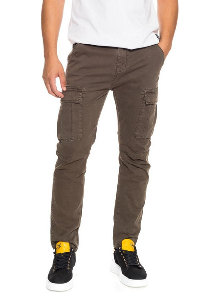Splendid Ανδρικό Παντελόνι Cargo Joggers Ελαστικό Κανονική Εφαρμογή Καφέ 52-241-005-055