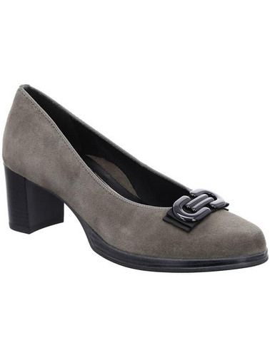 Ara Γόβες Suede με Χοντρό Χαμηλό Τακούνι Γκρι 12-22903