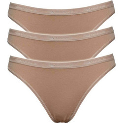 Apple Βαμβακερά Γυναικεία String Μπεζ 3Pack 0220240
