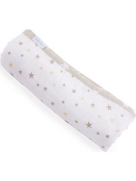 KikkaBoo Stars Πάνα Αγκαλιάς από Μουσελίνα Λευκή Μπεζ 85x85cm