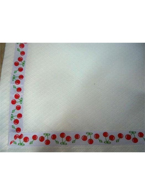Cherry Πάνα Αγκαλιάς Πικέ Λευκή Κόκκινη 90x90cm