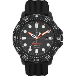 Timex Expedition Gallatin Ανδρικό Ρολόι με Μαύρο Καουτσούκ Λουράκι TW4B25500