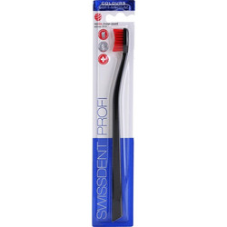 Swissdent Profi Colours Single Soft Oδοντόβουρτσα Μαύρη Κόκκινη