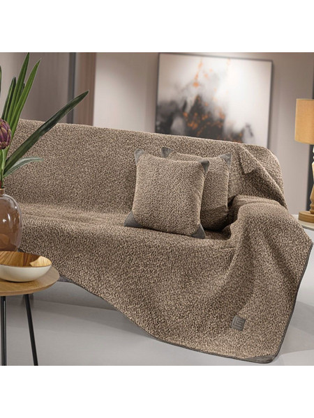 Guy Laroche Ριχτάρι Τετραθέσιου Καναπέ 170x350 Lama Taupe