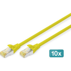 Digitus S/FTP Cat.6a Καλώδιο Δικτύου Ethernet 2m Yellow 10τμχ DK-1644-A-020-Y-10