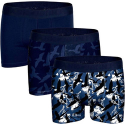 John Frank Ανδρικά Μποξεράκια Σετ 3Pack Μαύρα JF3BCA09