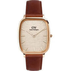 Daniel Wellington Marlon Wire Γυναικείο Ρολόι με Καφέ Δερμάτινο Λουράκι DW00100816
