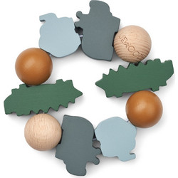 Liewood Legend Garden Green Multi Mix Ξύλινη Κουδουνίστρα Βραχιόλι