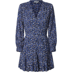 Pepe Jeans Anna Mini Καθημερινό Φόρεμα Floral Μεταξωτό Navy Μπλε PL953639-550 Pepe Jeans Anna Mini Καθημερινό Φόρεμα Floral Μεταξωτό Navy Μπλε PL953639-550