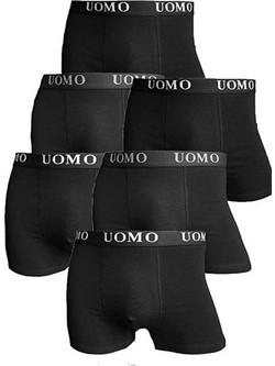 Uomo Ανδρικά Μποξεράκια Σετ 6Pack Μαύρα 1012