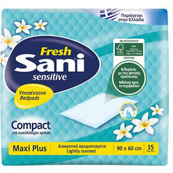 Sani Sensitive Fresh Maxi Plus Υποσέντονα Ακράτειας με Άρωμα 60x90cm 15τμχ