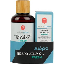 Vican Men Wise Fresh Beard & Hair Shampoo 200ml + Wise Fresh Beard Jelly Oil 30ml