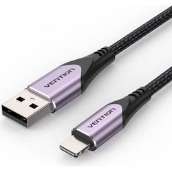 Vention Braided USB-A to Lightning Cable 2m Black Purple LABVH