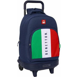 Safta Benetton Flag Σχολική Τσάντα Τρόλεϊ Δημοτικού Navy Μπλε 612506918