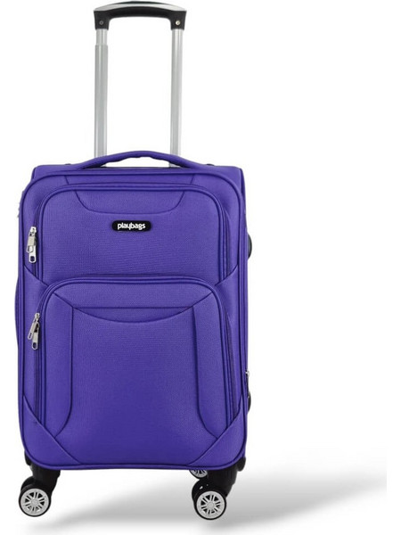 Playbags Collection FW8024-20 Βαλίτσα Καμπίνας 55x36x20cm με 4 Ρόδες Μωβ