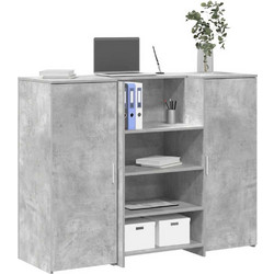 vidaXL Γραφείο Reception Ξύλινο με Βιβλιοθήκη 135x50x103.5cm 3324190
