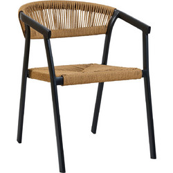 Varossi Cactus Πολυθρόνα Κήπου Rattan Καφέ 900-319