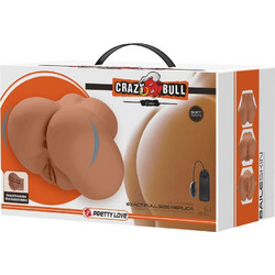 Crazy Bull Luna Κολπικό & Πρωκτικό Αυνανιστήρι με Δόνηση Brown