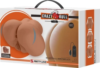 Crazy Bull Luna Vagina & Anus Vibrator Brown