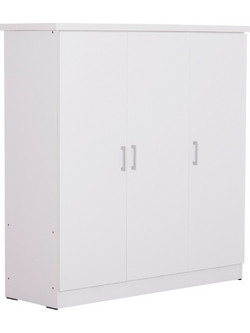 HomeMarkt Τρίφυλλη Ντουλάπα Ρούχων Fuento Λευκή 120x40x123.5cm HM2482.02