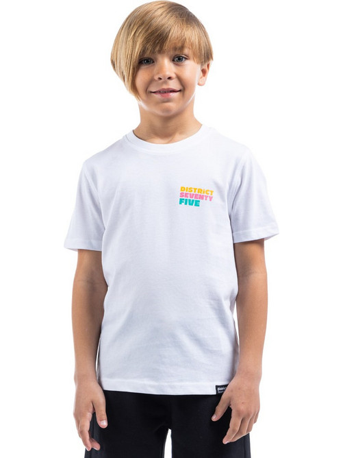 District75 Παιδικό T-Shirt Κοντομάνικο Λευκό 125KBSS-381-091