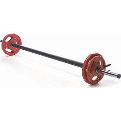 Real Motion 362-49728 Ίσια Μπάρα Σετ με Βάρη 10kg Φ30mm 140cm με Κολάρα Μανταλάκια