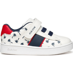Geox Παιδικά Sneakers Λευκά Navy Μπλε Κόκκινα B455LA000BCCOO5O