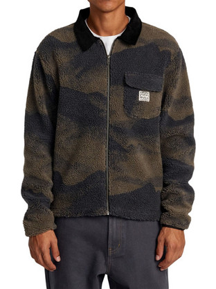 RVCA Ανδρική Ζακέτα Fleece με Φερμουάρ Navy Μπλε AVYFT00387-BN4