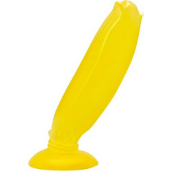Banana Shaped Dildo με Βεντούζα Κίτρινο