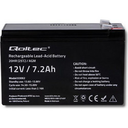 Qoltec 53062 Μπαταρία VRLA-AGM 12V 7.2Ah