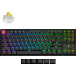 Keychron K8 V2 QMK Aluminium Hot Swappable Ασύρματο Μηχανικό Gaming Πληκτρολόγιο TenKeyLess με Keychron Super Banana Διακόπτες RGB Black