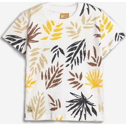Funky Παιδικό T-Shirt Κοντομάνικο Λευκό Κίτρινο Καφέ 125-305126-1
