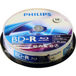 Philips PH60262 Εγγράψιμα BD-R 6x 25GB Cake Box 10τμχ