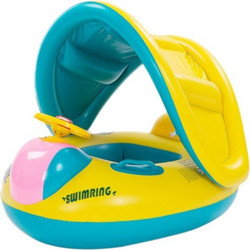 Βρεφικό Σωσίβιο Swimtrainer με Σκίαστρο Κίτρινο 05007GKG00YL