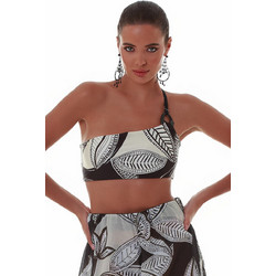 Bluepoint Bikini Top με Έναν Ώμο Μαύρο Λευκό 25066060-02