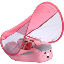 Mambobaby Βρεφικό Σωσίβιο Swimtrainer με Σκίαστρο για 6 Μηνών έως 2 Ετών Ροζ B503