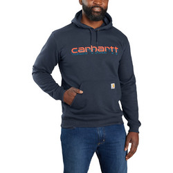 Carhartt Ανδρικό Φούτερ με Κουκούλα & Τσέπες Navy Μπλε 105679-472