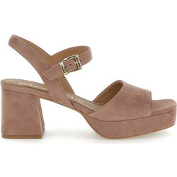 Stonefly Γυναικεία Πέδιλα Suede Nude με Χοντρό Χαμηλό Τακούνι και Φιάπα 222516-7R8