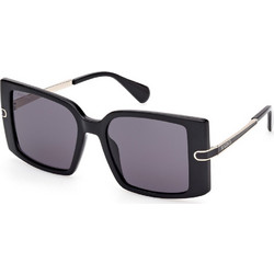 Max & Co MO0120 01A Γυναικεία Γυαλιά Ηλίου Τετράγωνα Μαύρα με Μαύρο Φακό